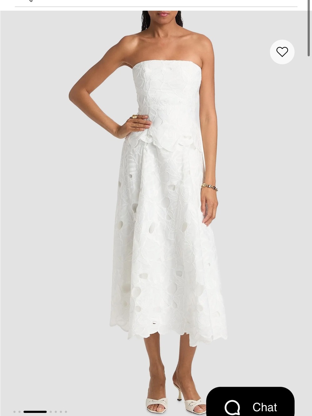 As It May Isla Strapless Lace Midi Dress